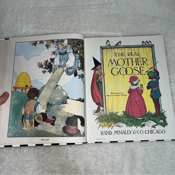 The Real Mother Goose 1944 hardback book of rhymes vintage - Picture 2 of 16